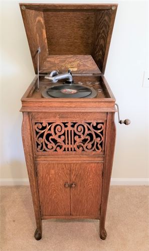 Antique Oak PlayerPhone - Works! Antique Oak PlayerPhone - Works!